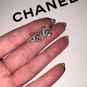 CHANEL Black Bag with Silver Logo